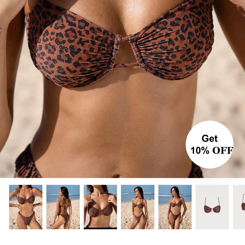 Australian Swimwear Leopard Print Bikini Set
